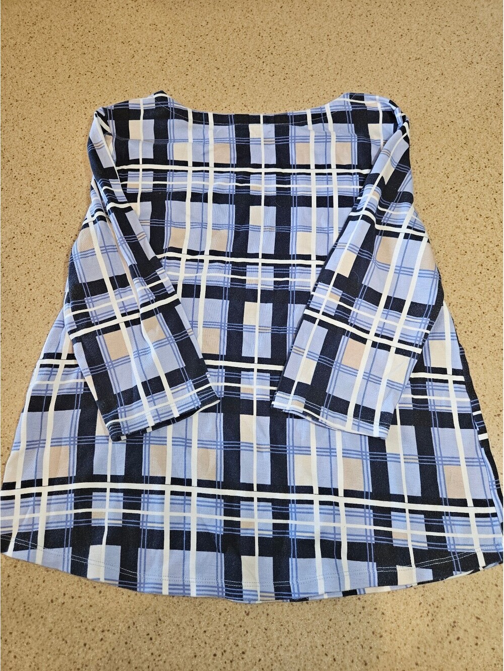 Charter Club plaid 100% Pima cotton button front shirt